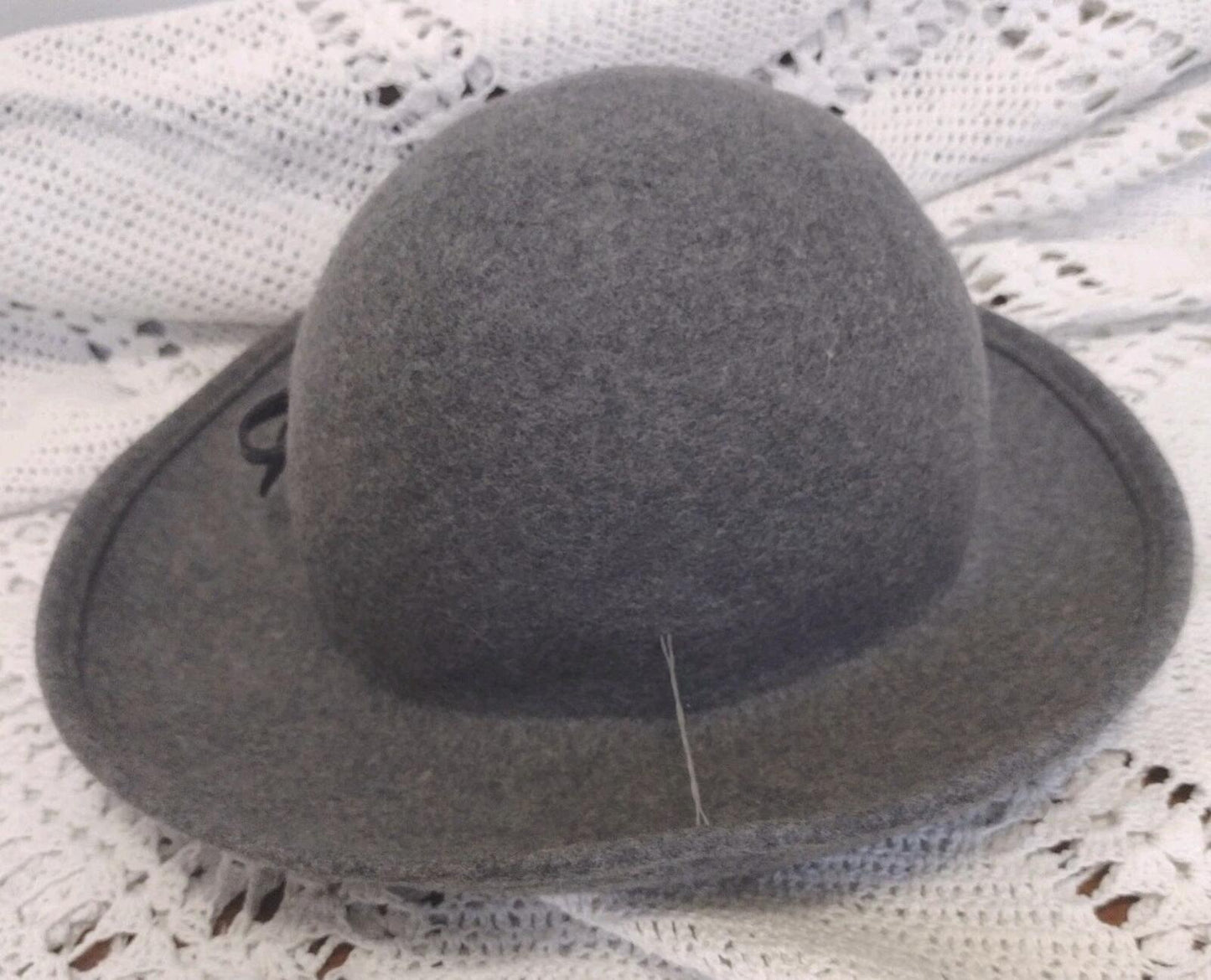 Vintage 60s Bollman Doeskin Felt Hat Gray 100% Wool USA Union Made Women’s Bow