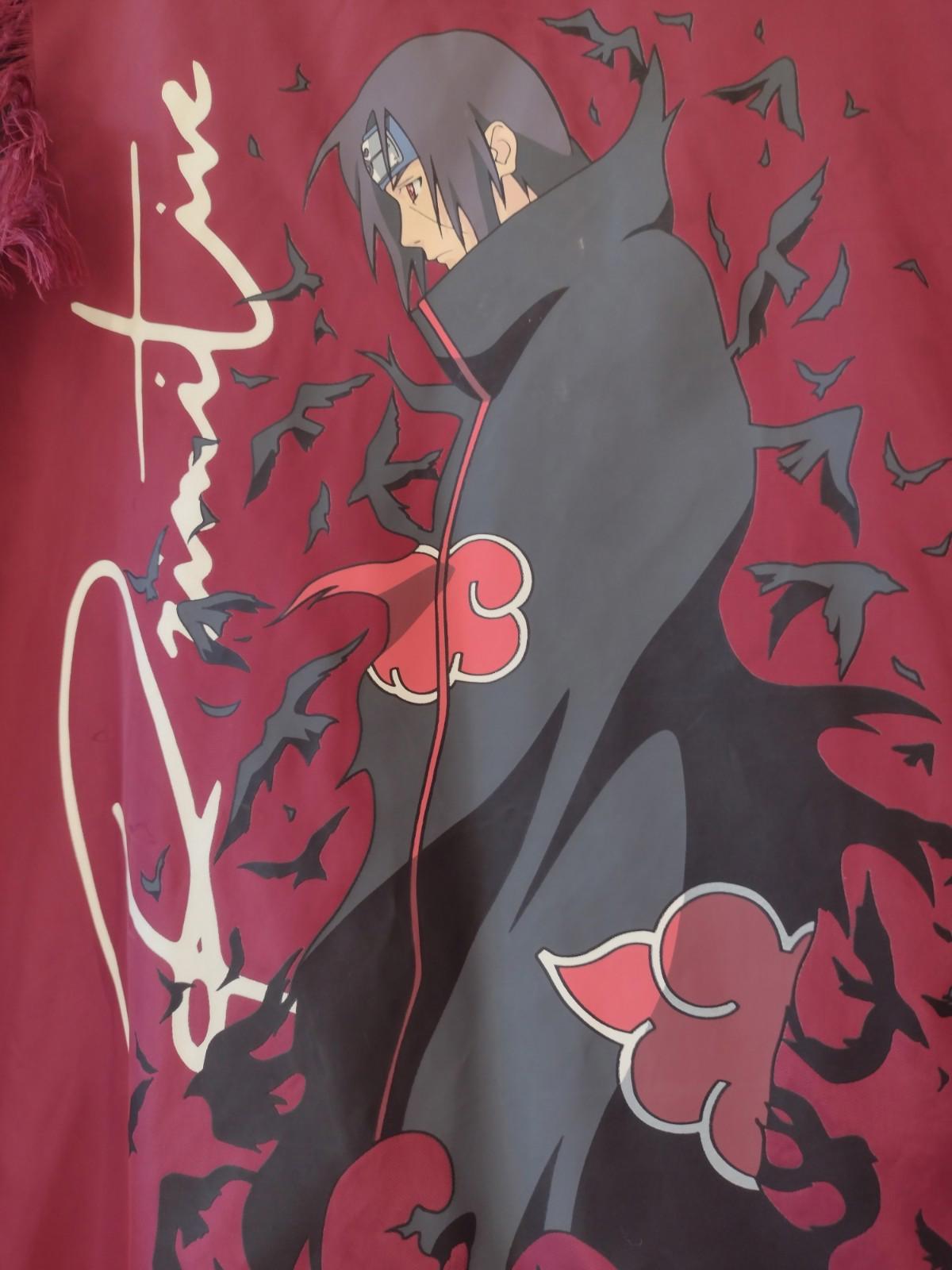 Primitive Naruto Itachi Bomber Jacket S Maroon Anime Rare Distressed Streetwear