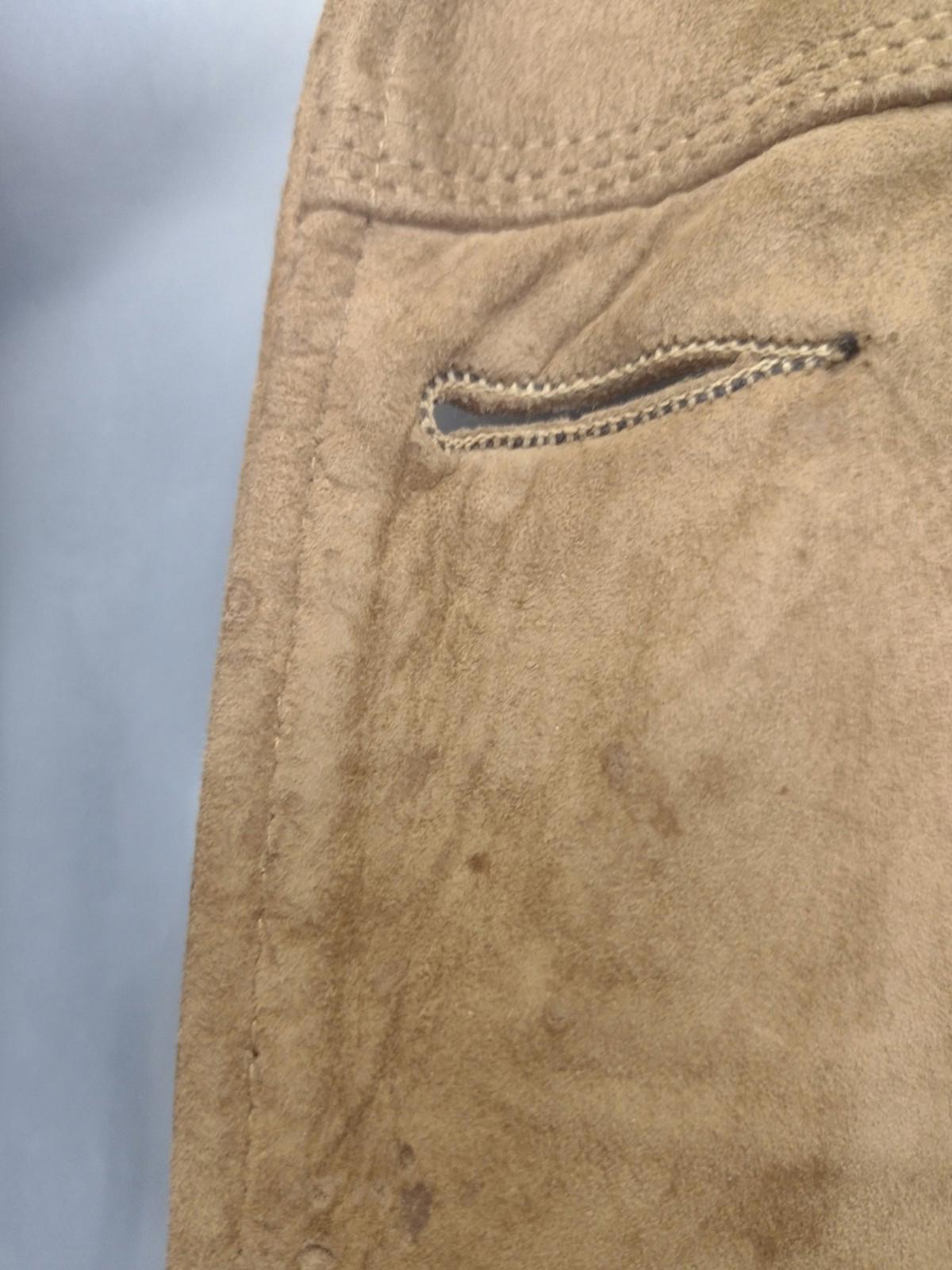 Vintage 60s Sears Oakbrook Suede Jacket M Zip Out Faux Fur Lining Quilon USA
