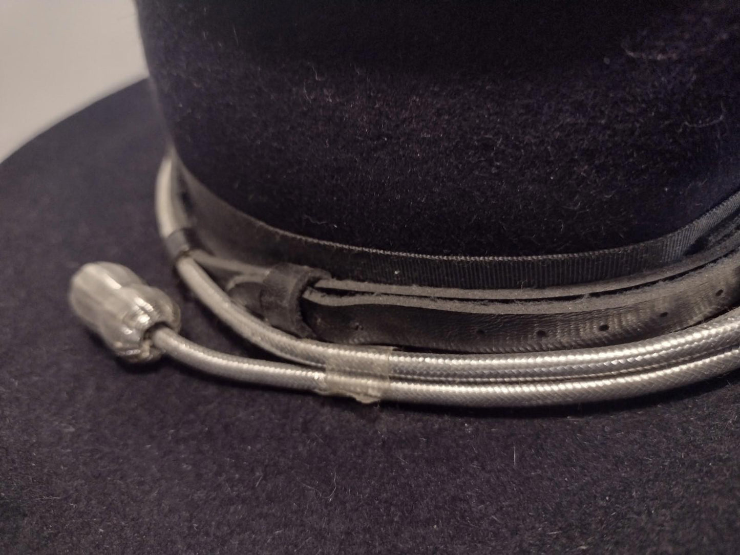 Rare Vintage Stetson 3XXX Beaver Hat Long Oval 7 Layered Band Chin Strap