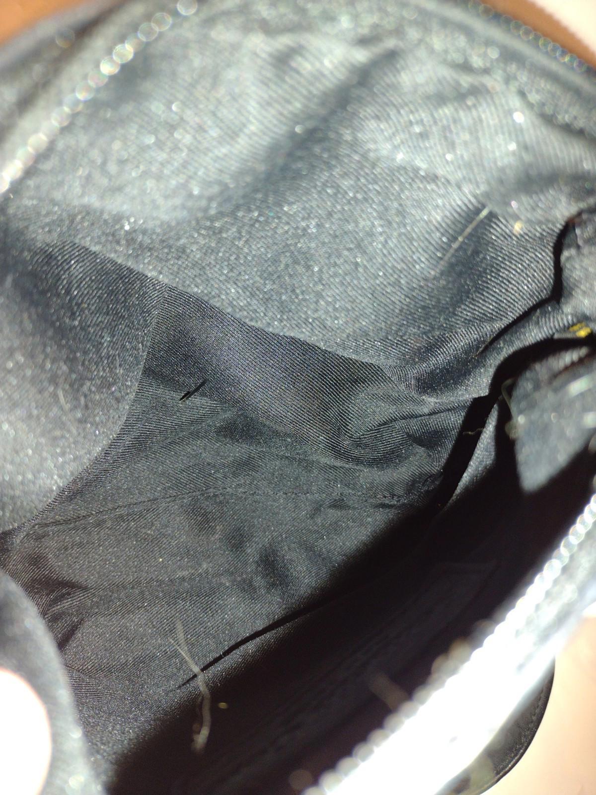 Kenneth Cole New York Small Should Bag Black Leather Outside Pocket Zip Closure