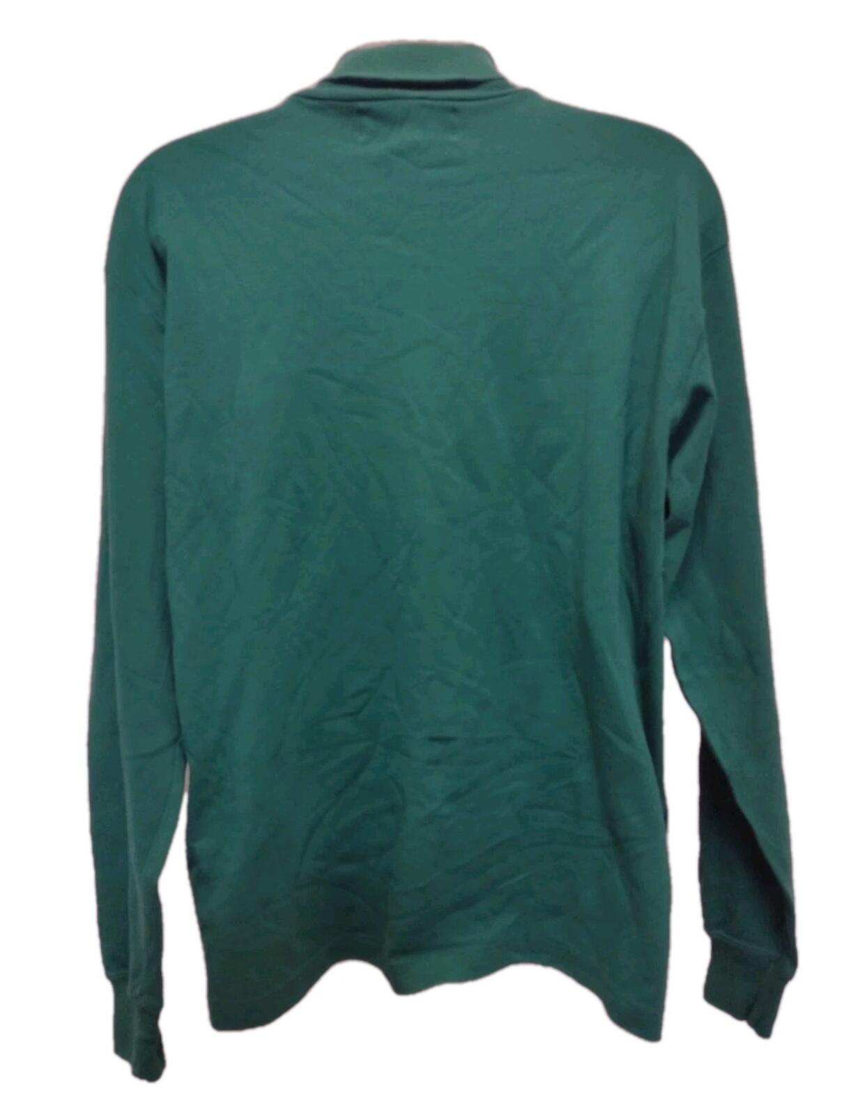 Ralph Lauren Green Turtleneck Shirt L USA Red Pony 90s Preppy Minimalist