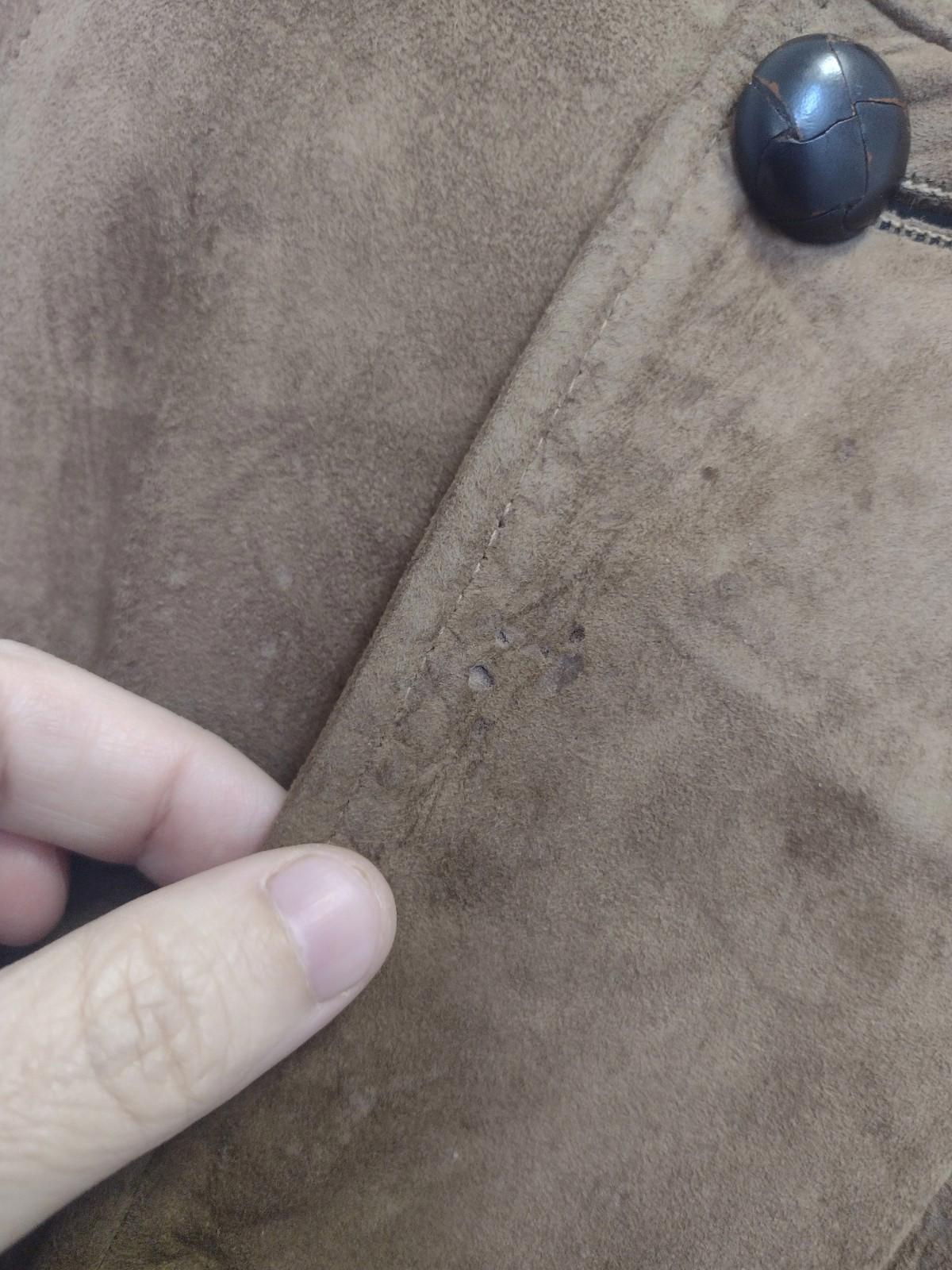 Vintage 60s Sears Oakbrook Suede Jacket M Zip Out Faux Fur Lining Quilon USA