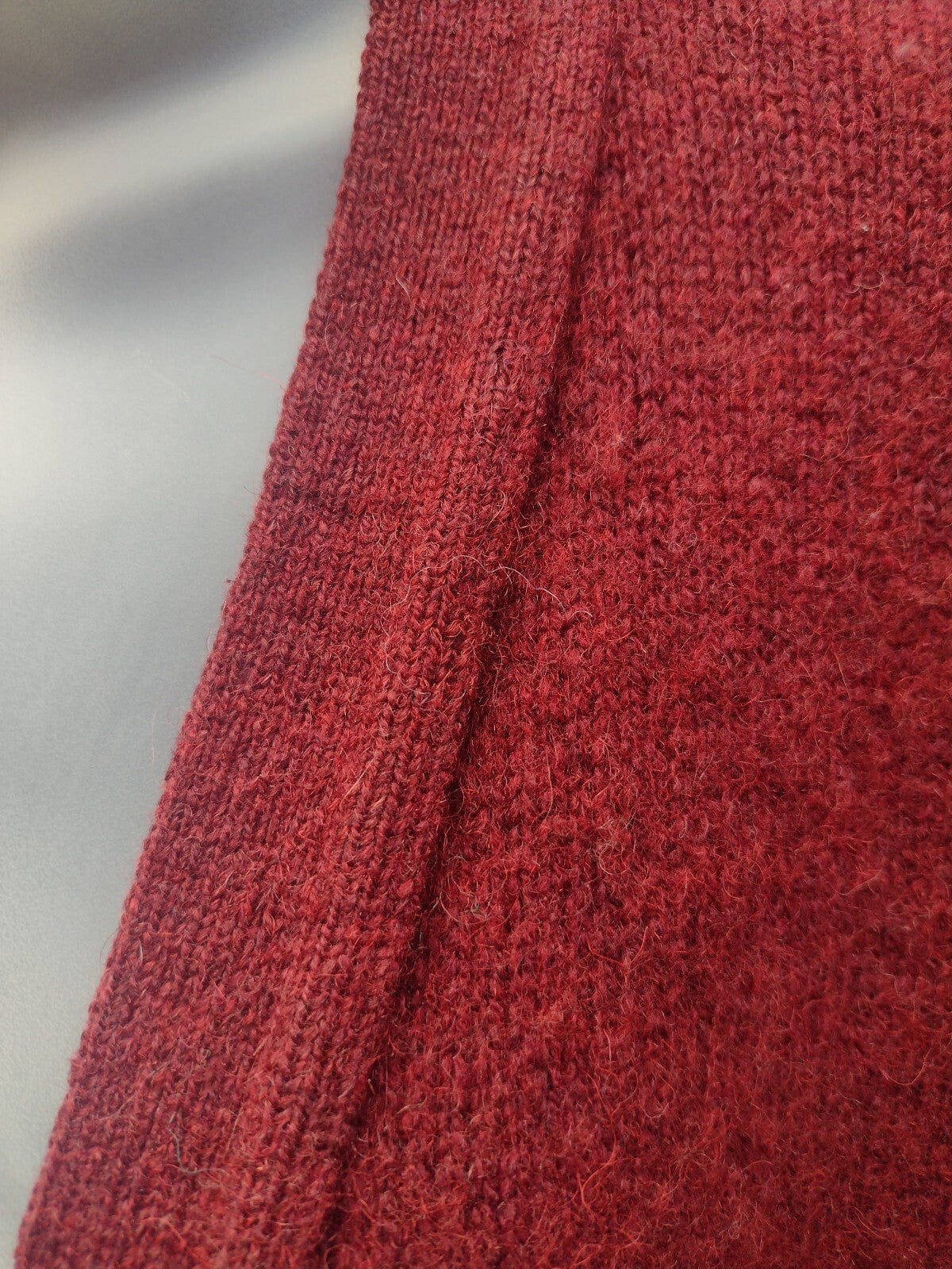 Jantzen Cardigan Sweater Mens L Vintage 80s Burgundy Wool Blend Grandpa USA