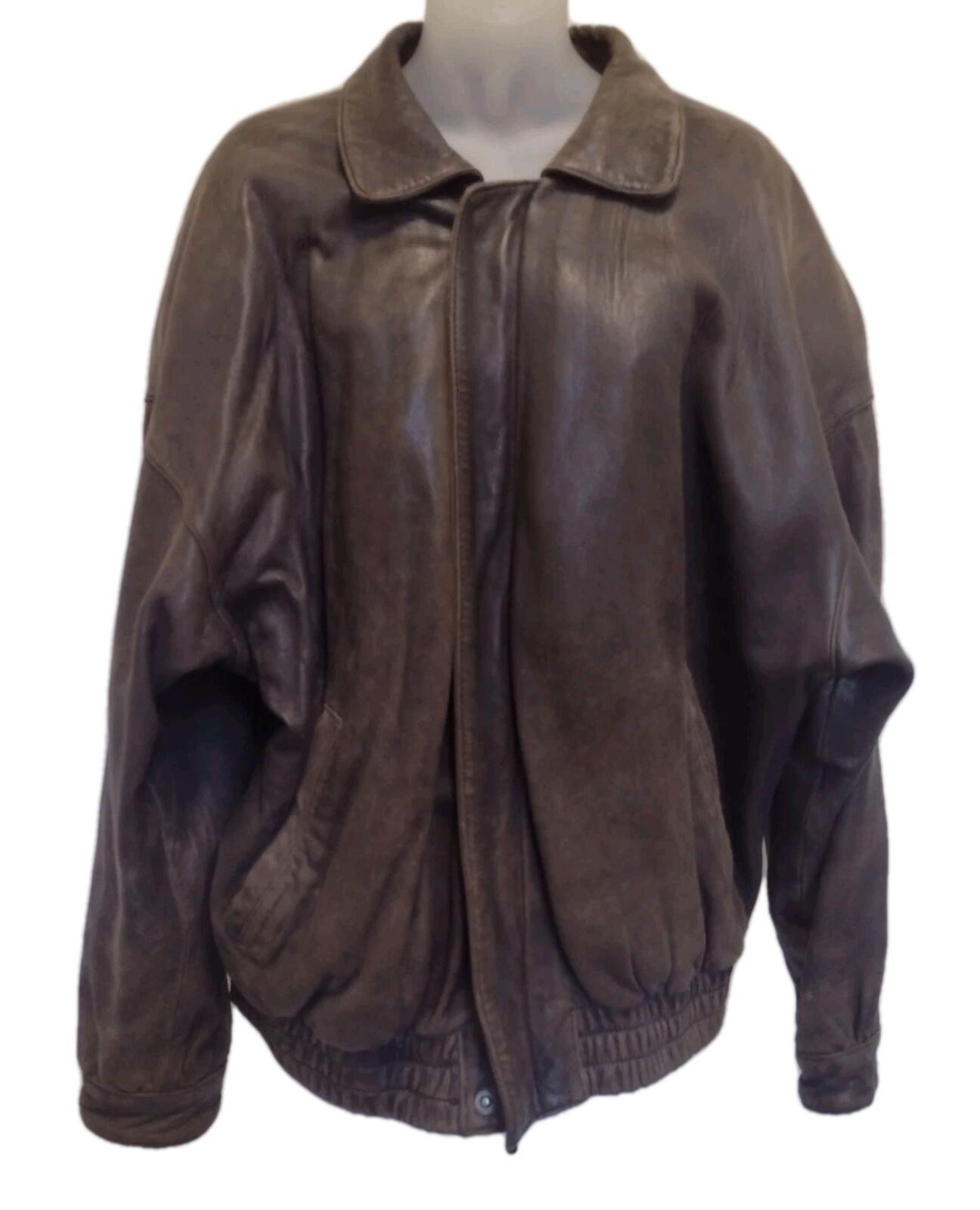 80s Luis Alvear Lamb Leather Bomber L Korea Soft Patina