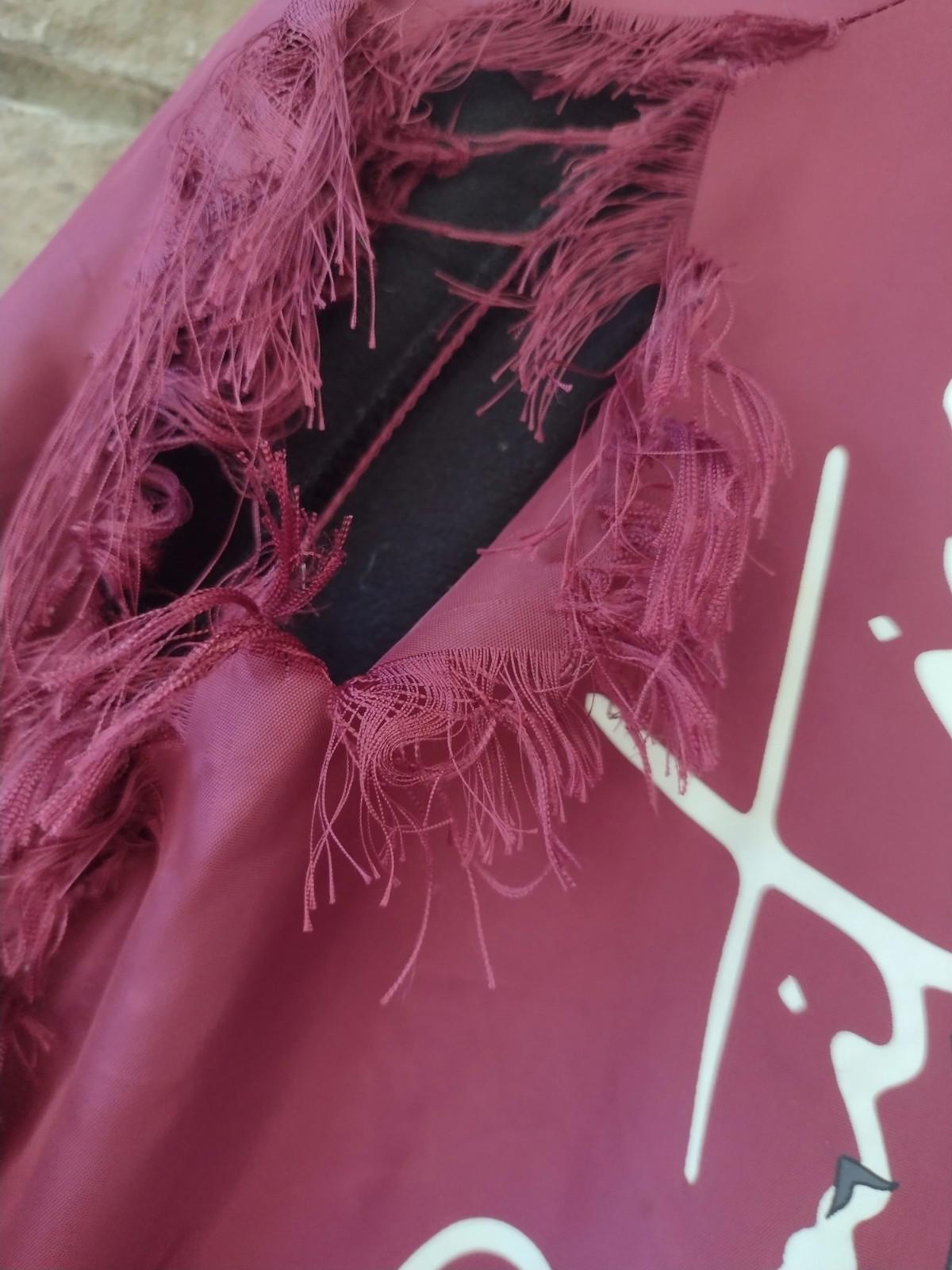 Primitive Naruto Itachi Bomber Jacket S Maroon Anime Rare Distressed Streetwear