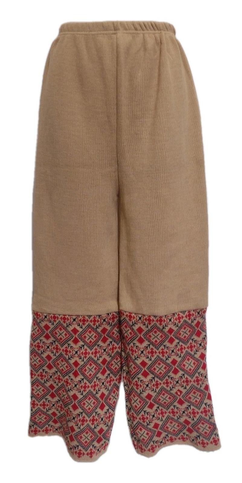 VTG Rare 80s Winter Fashion A to Z Nordic Boho Double Knit Tunic Pants Set M