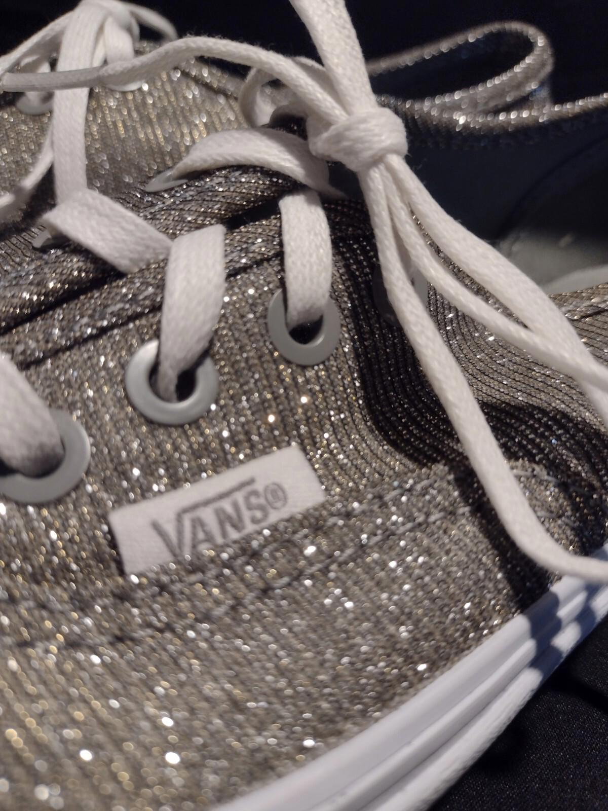 Vans New Gold Silver Glitter Sneakers Women's Sz 5 Men's Sz 3.5 Y2k