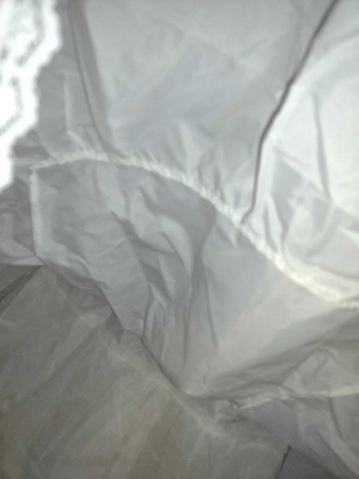 Vintage 50s Ele‑Sue Full Length Nylon Petticoat Slip White Tiered Net Size 10