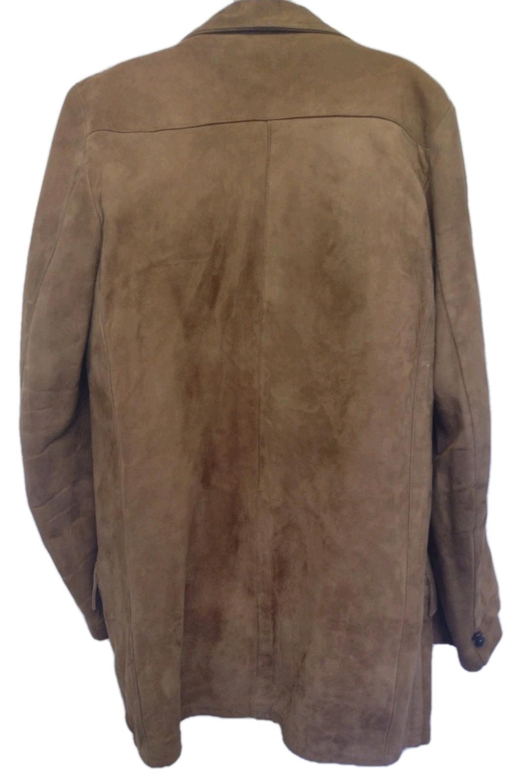 Vintage 60s Sears Oakbrook Suede Jacket M Zip Out Faux Fur Lining Quilon USA