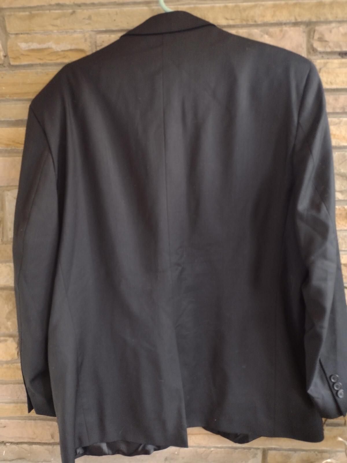 Oleg Cassini Black Fine Wool Sport Coat Size 46  Suit Jacket
