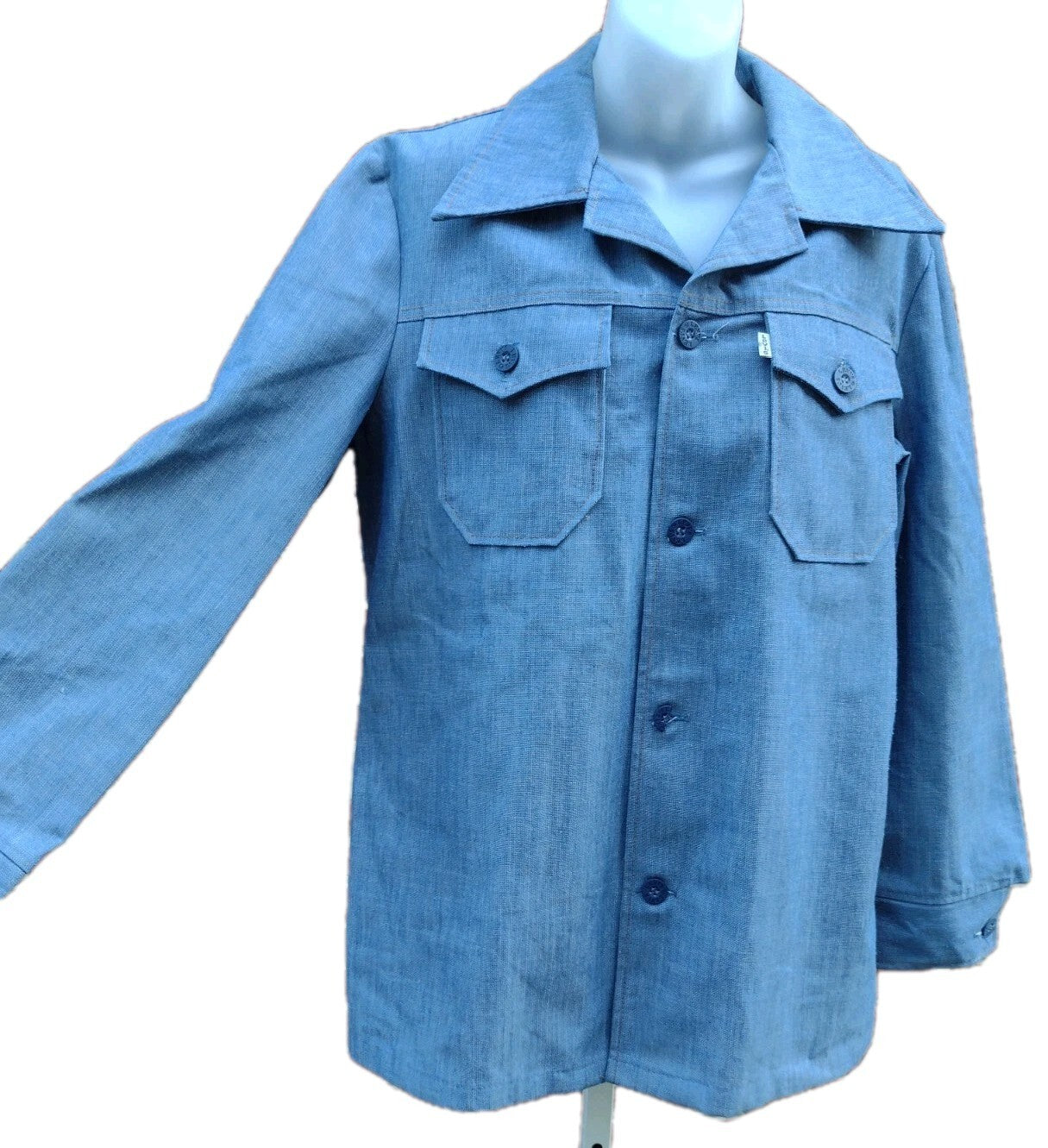 Levi's Shirt Jacket Vintage 70s USA Gentlemen's Jeans White Tab Workwear M