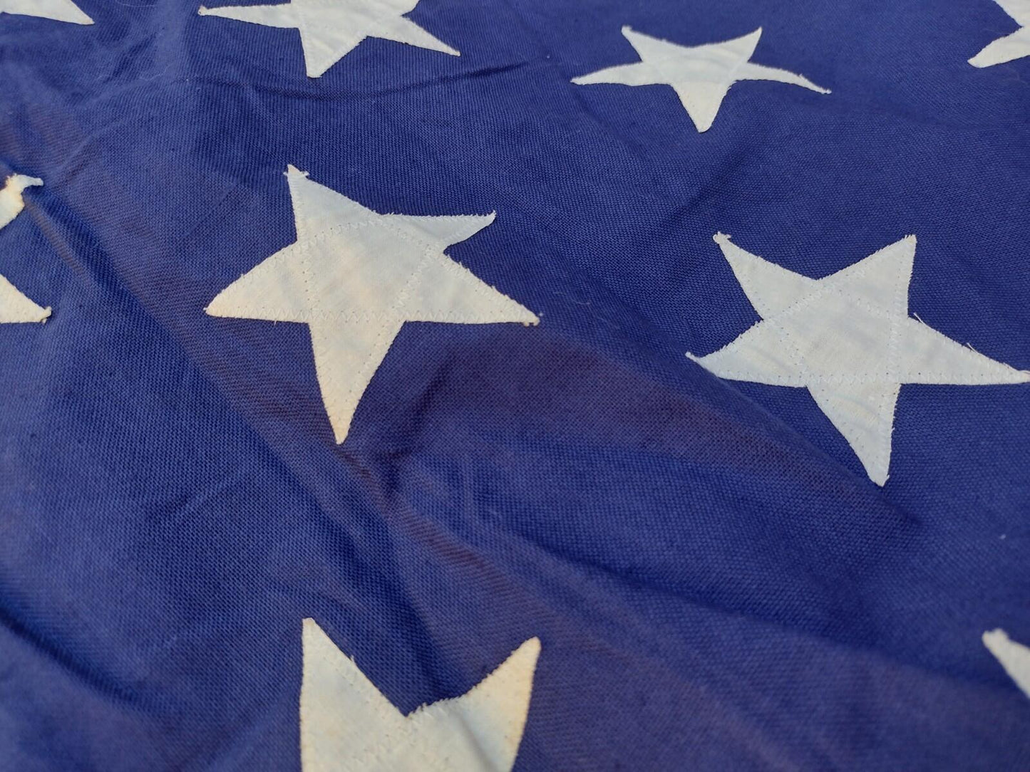 VTG 1960s Valley Forge 5x8 Cotton Flag BEST 2x2 Ply Double Appliqued Stars USA