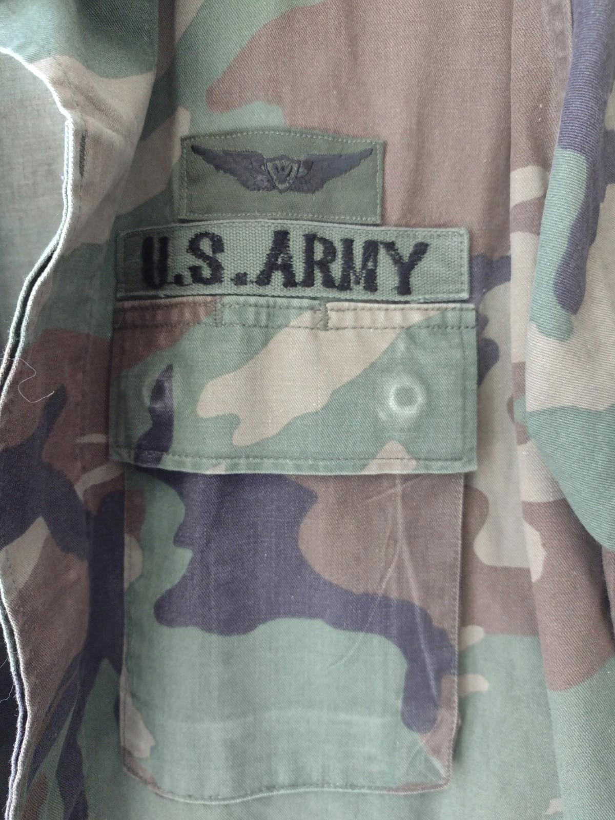 Vintage 80s U.S. Army Camo Jacket 1st Armored Division W ‘Old Ironsides’ Patches