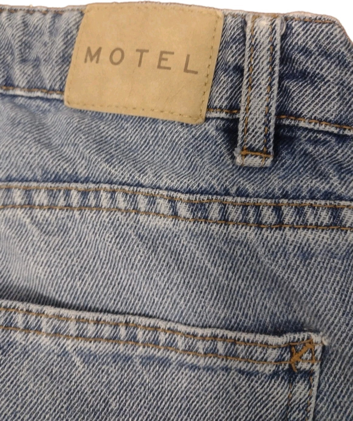 Motel Rocks Denim 28/34 Women’s Wide Leg Jeans Y2K Streetwear High Waist Rigid