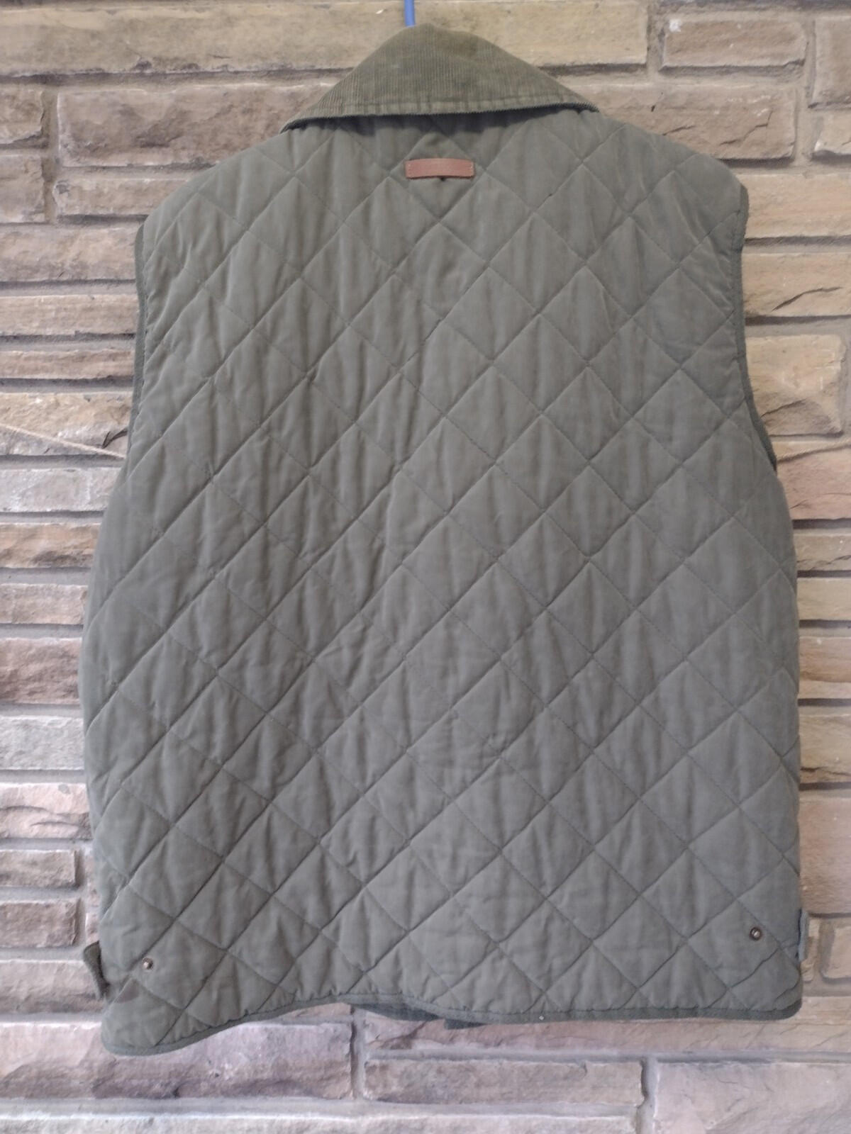 Carraig Donn Quilted Green Vest Teflon Coated Nylon Flannel Lining Mens Sz L