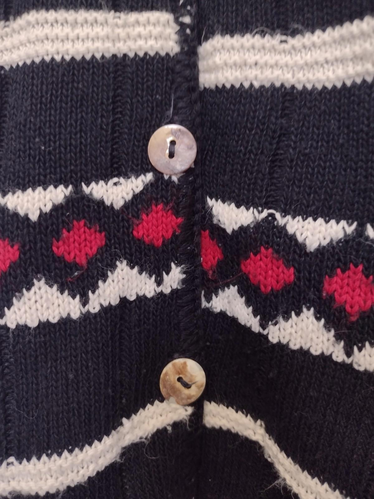 Vintage 1980s Reba Rose Cardigan Sweater – Made in USAClassic Sz XL