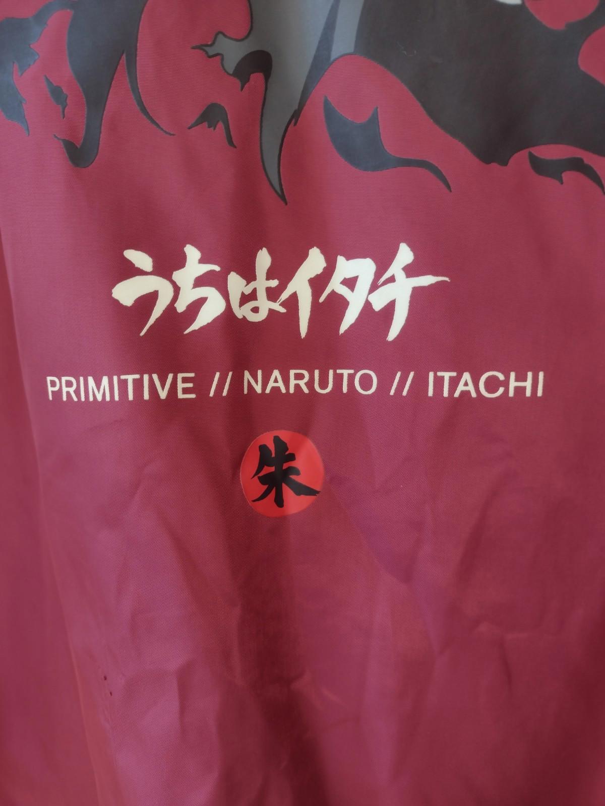 Primitive Naruto Itachi Bomber Jacket S Maroon Anime Rare Distressed Streetwear