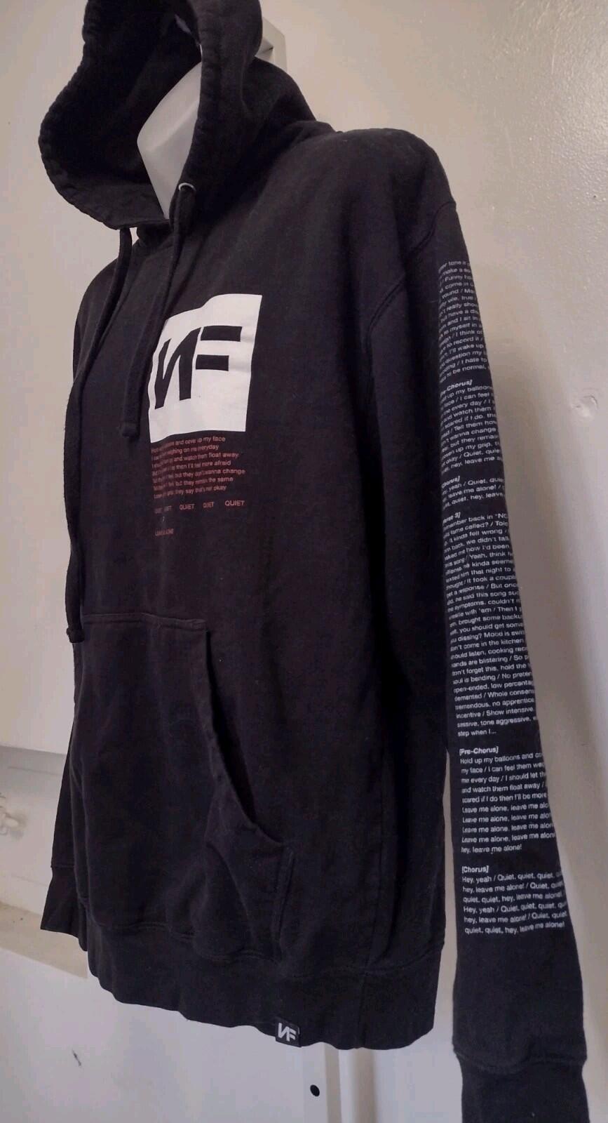 NF Leave Me Alone Hoodie The Search 2019 Rare Lyrics Print M