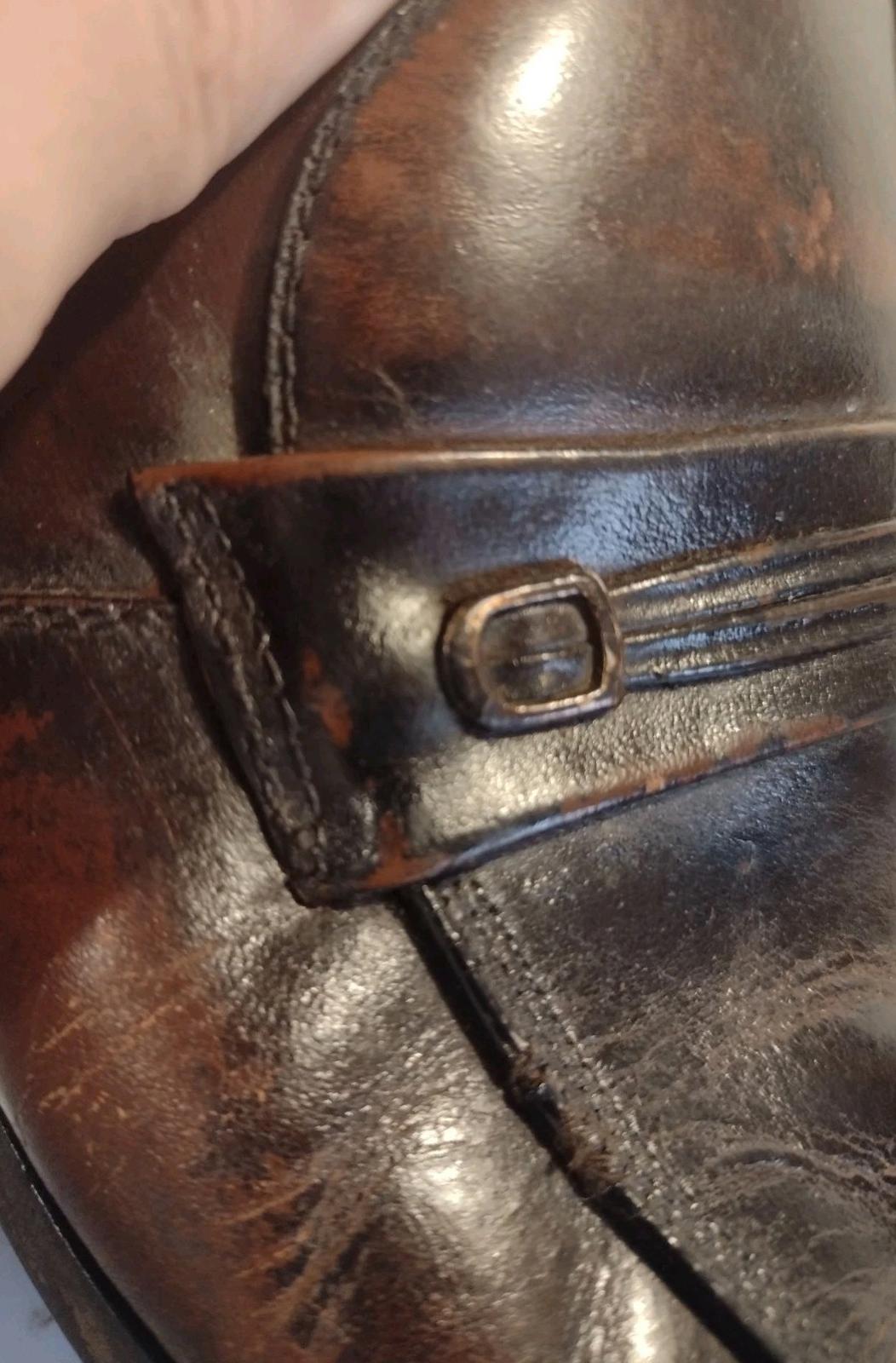 Vintage Men's Dress Shoes 10C Union Made + Totes Overshoes USA MAGIC Sole