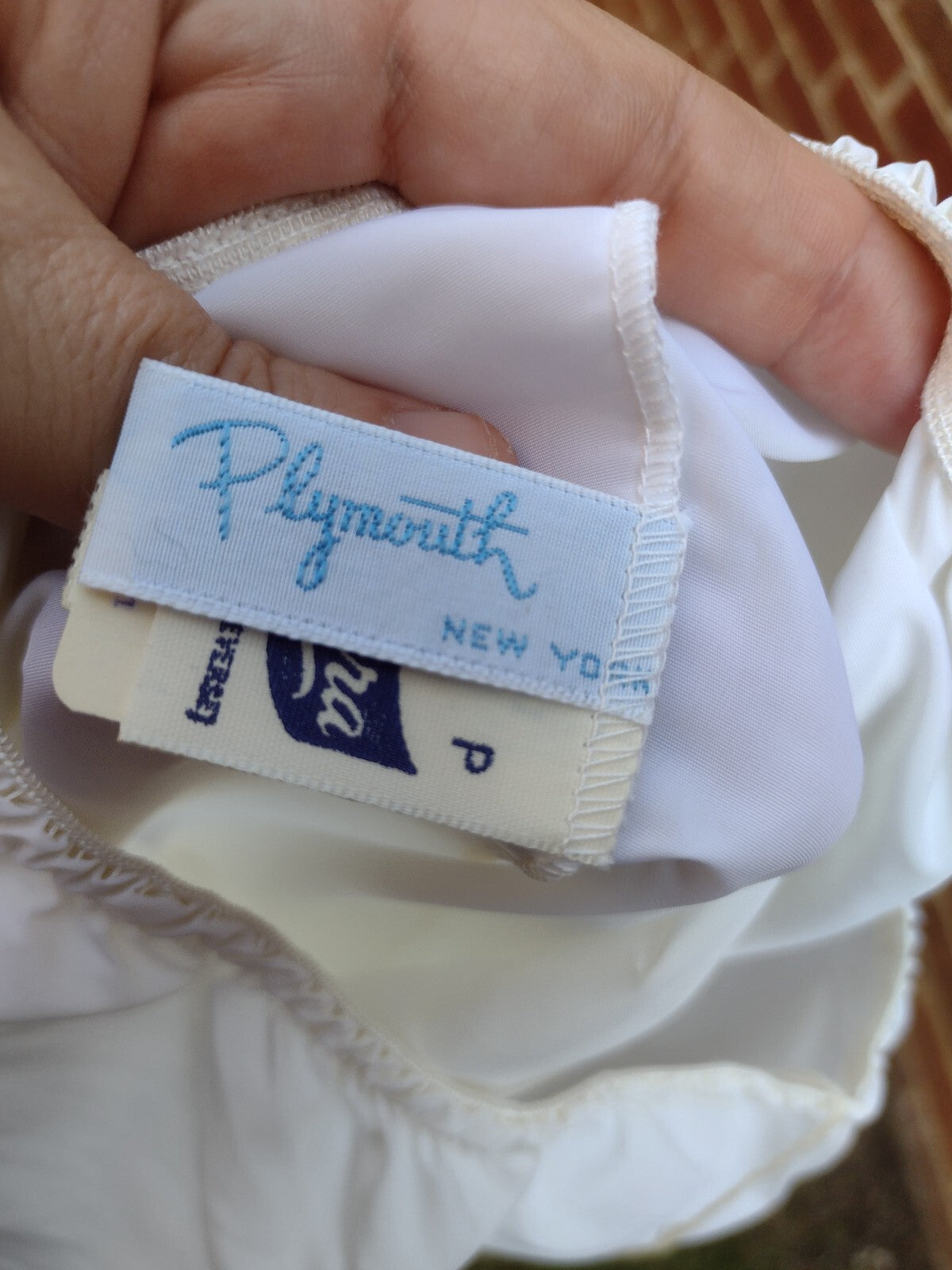VTG 60s Plymouth New York Half Slip White Lace Trim NOS Deadstock USA Petite S