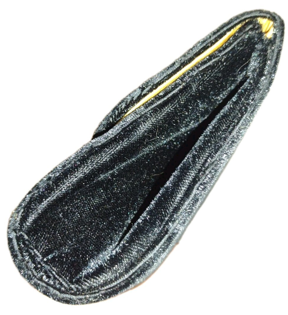 Vintage Victoria's Secret Black Velvet Clutch Gold Heart Evening Party Purse New