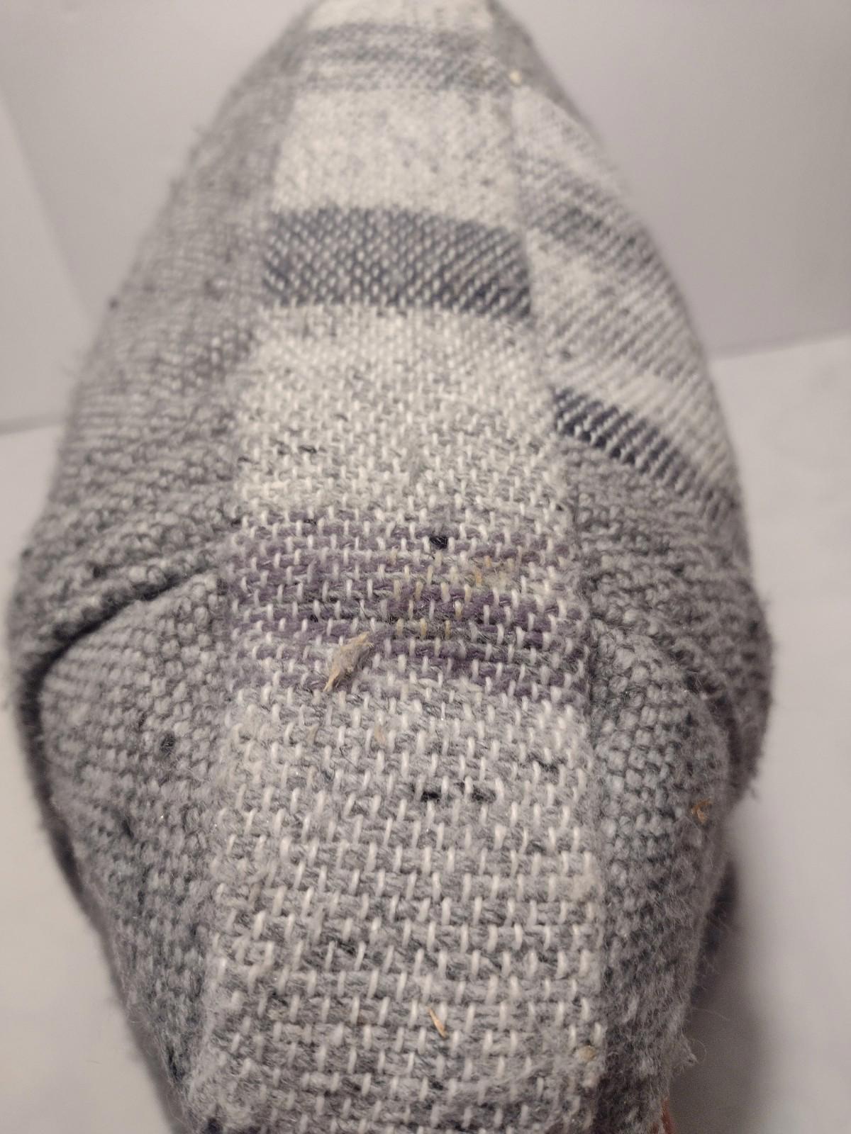 1960s–70s Au Terroir Hand Loomed Wool Tote Bag Gray Speckled Canada Artisan