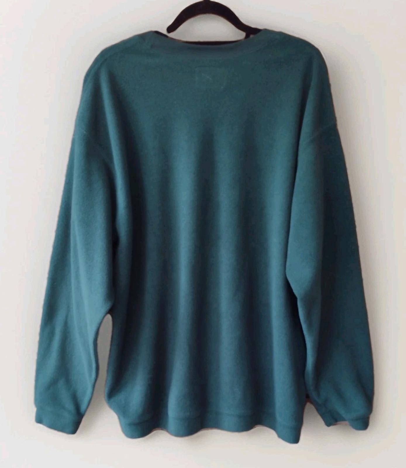 Vintage Woolrich Fleece Pullover Sweater Sherpa 90’s Outdoor Dark Pine Green XL