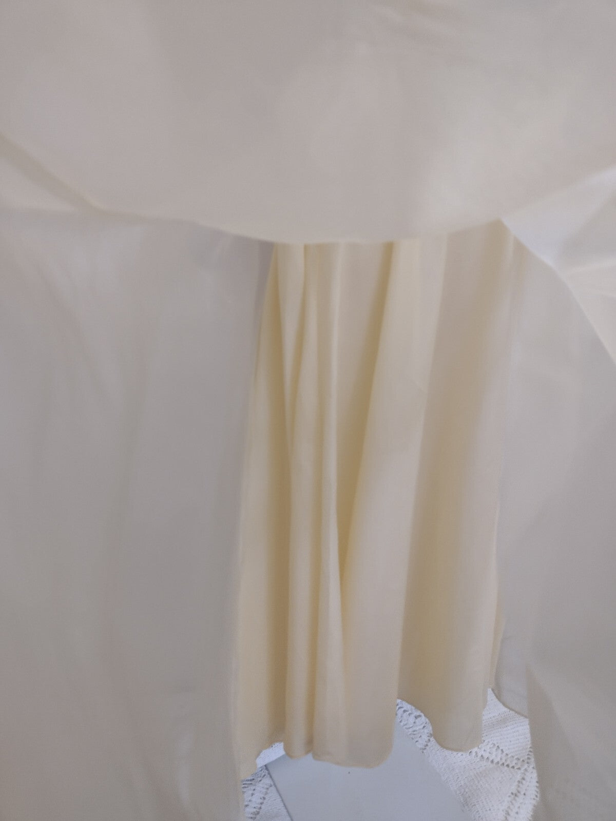 VTG 1960s Handmade Floral Chiffon Party Dress Pink Ivory Tea Garden Wedding M