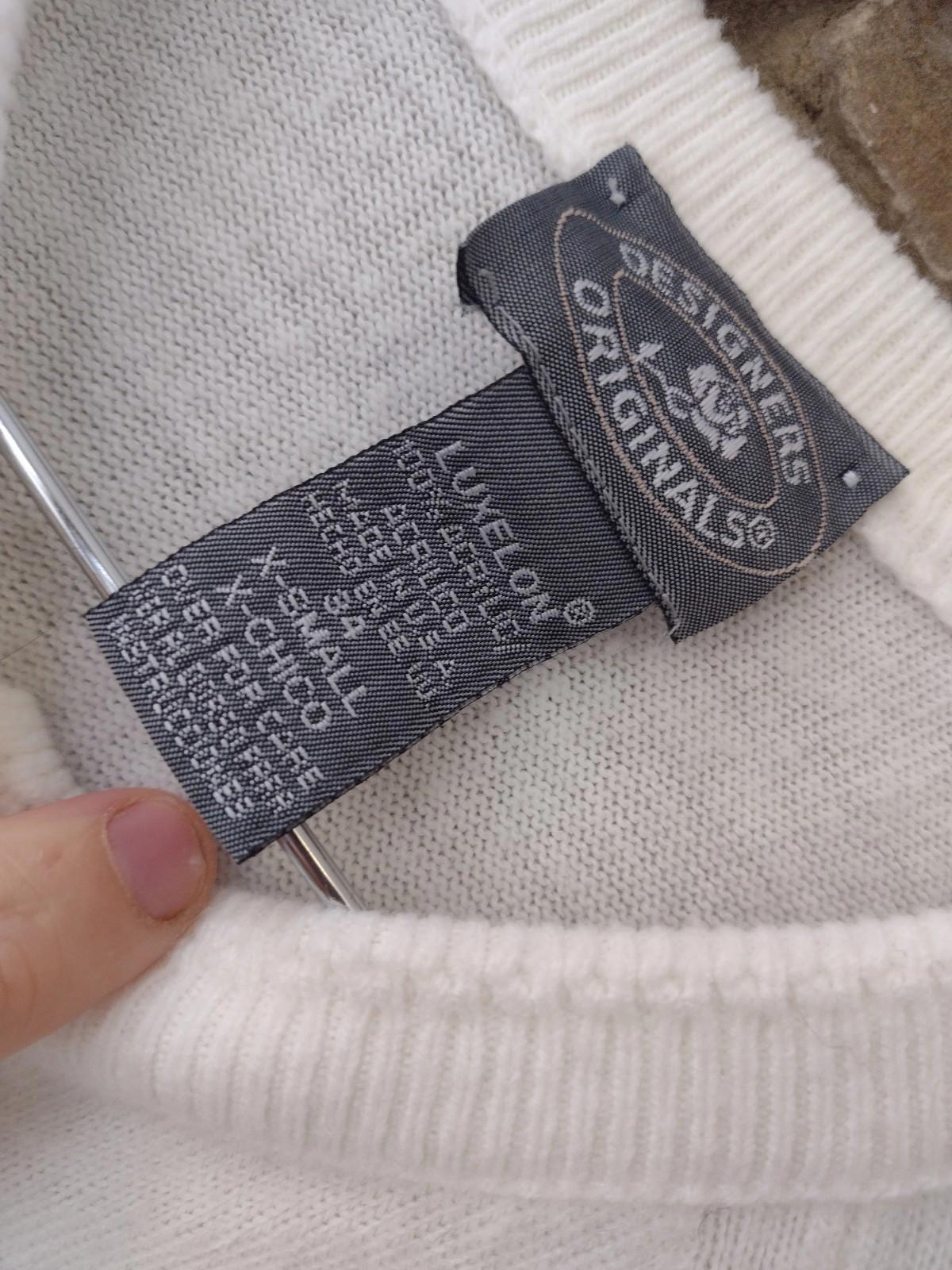 🔥 Vintage 80s Designers Originals Pearl Button Cardigan USA XS Ivory Cream