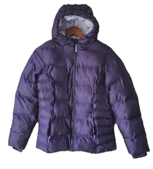 Champion Girls XL 14‑16 Iridescent Purple Puffer Jacket Fleece Lined Hood