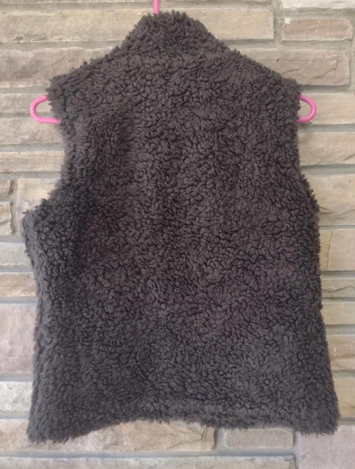 Boden Brown Faux Shearling Vest Gilet Brown Women's Sz S