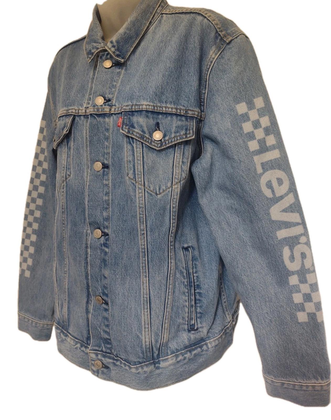 Levi's Men's Motorcross Legend Trucker Racing Jean Jacket Sz L Denim Weathered