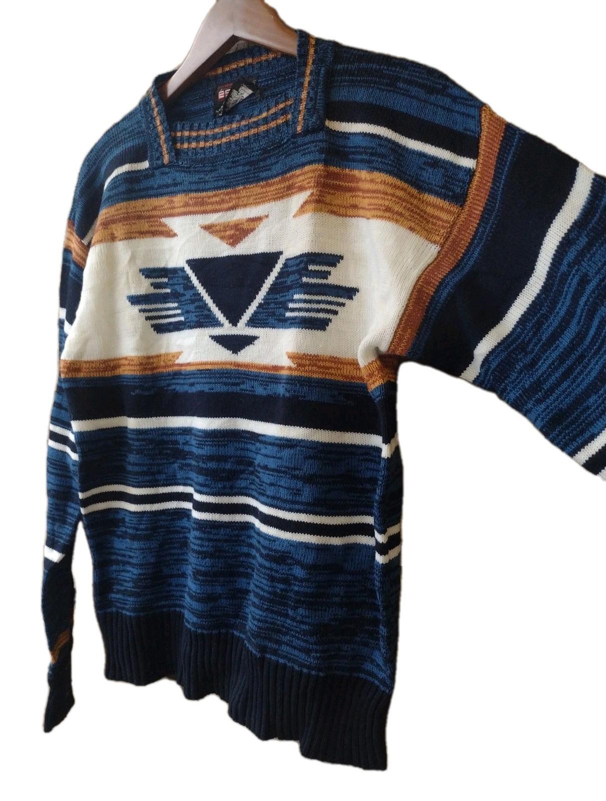 Vintage 80s Esprit by Campus Southwestern Knit Sweater XL Taiwan ROC
