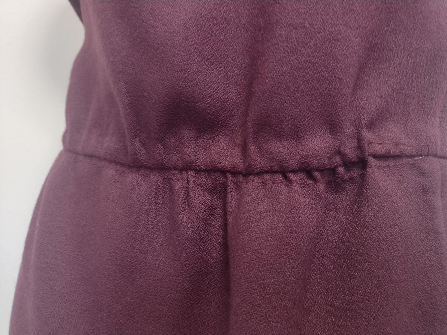 Vintage 60s Eggplant Wool Evening Coat & One‑Shoulder Gown Set w/ Mink Cuffs M