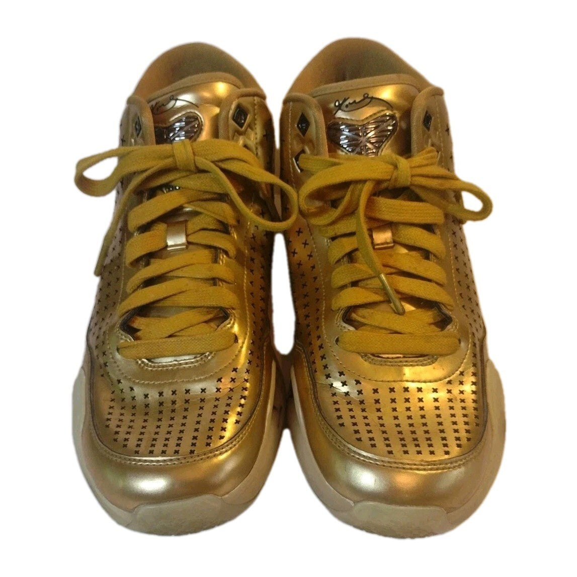 Nike Kobe VII 7 Gold Metallic Basketball Shoes Mens 10 Black Mamba Tribute
