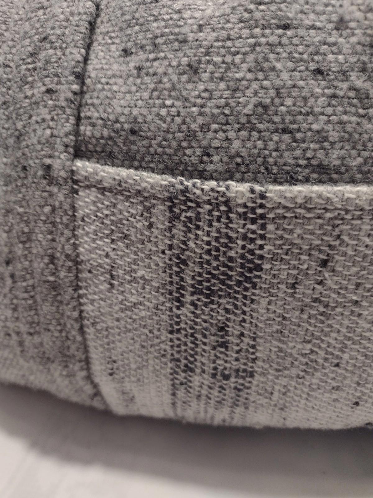 1960s–70s Au Terroir Hand Loomed Wool Tote Bag Gray Speckled Canada Artisan