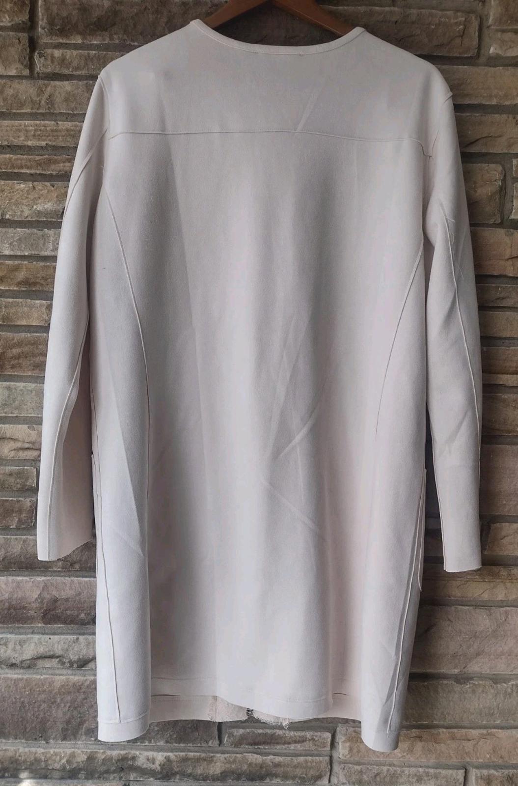 Cactus & Pearl Open Cardigan Duster Jacket XL Tailored Faux Suede Lace