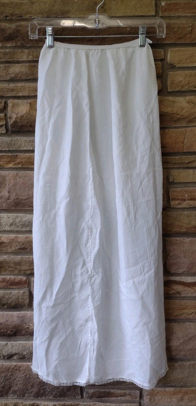 Vintage 50s Merry Modes Hoops & Crinolines White Maxi Length Half Slip Sz S