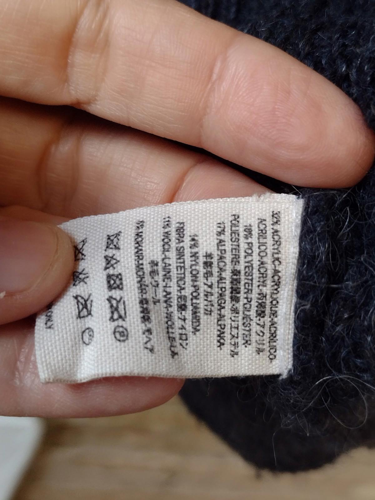 Free People Cloudy Day Wool Mohair Alpaca Fuzzy Grandpa Cardigan S Charcoal