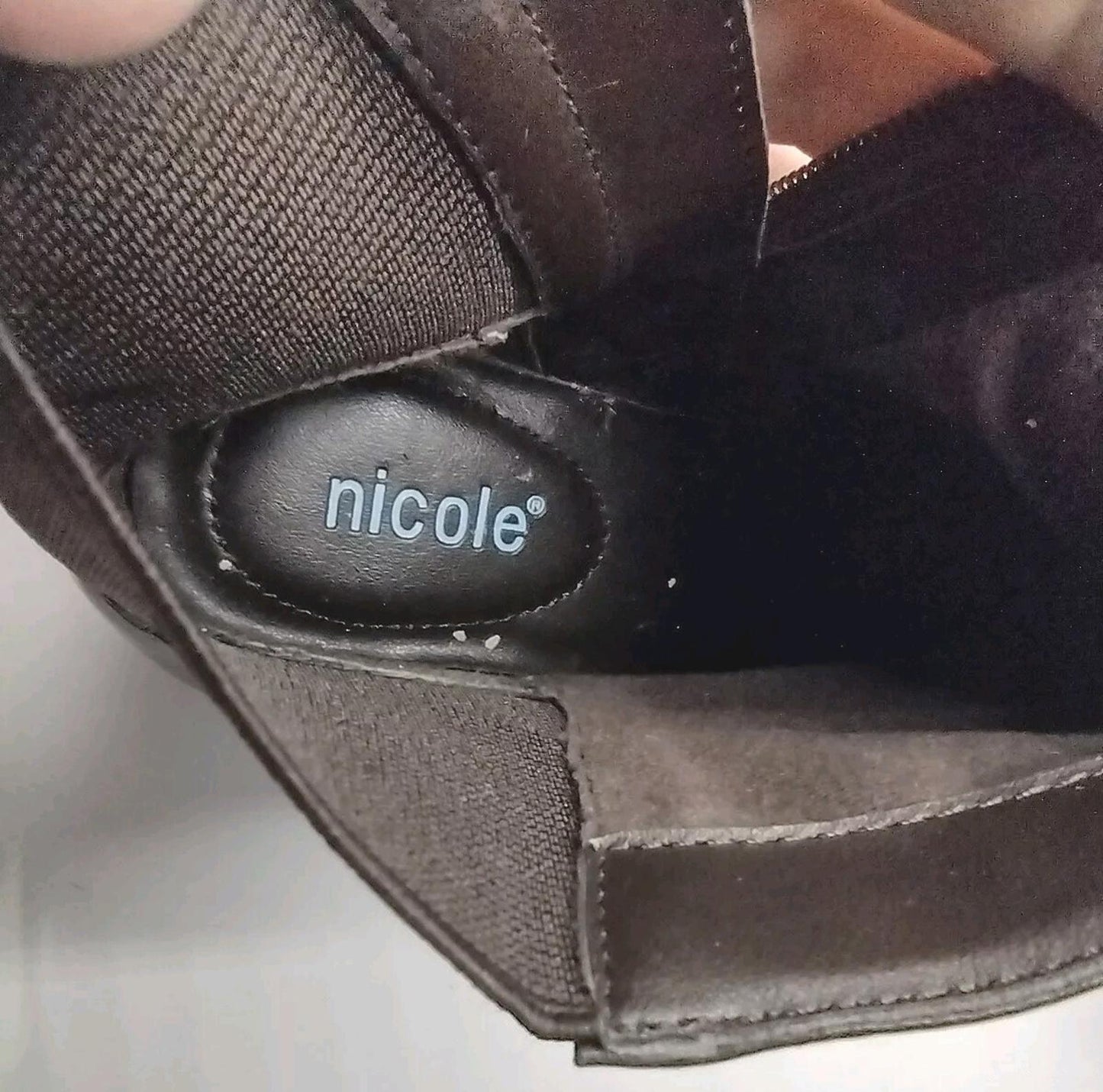 Nicole Dark Brown Boot Packard Leather side Button design/side zip- 6 M