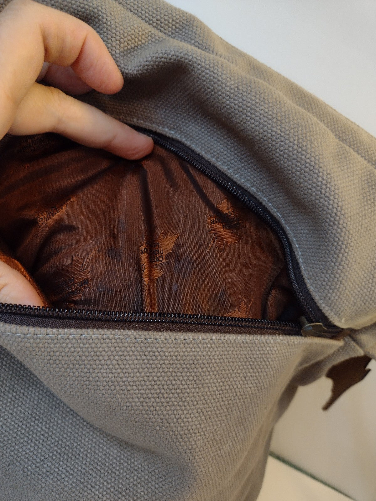 Green Mountain Leather Canvas Messenger Bag Brown Crossbody Utility Travel EDC