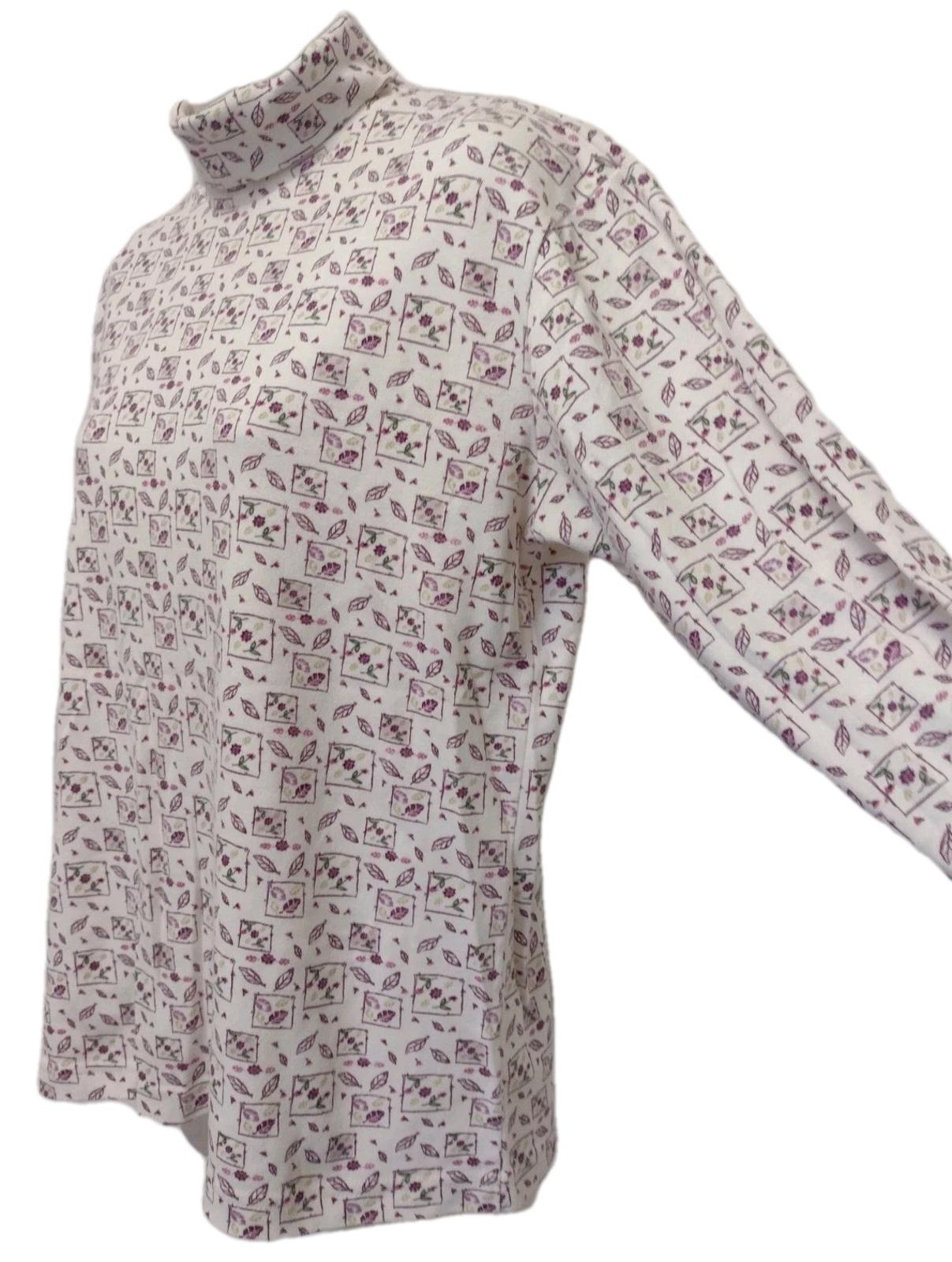 Lot Of 4 Vintage Turtleneck Mock Neck Long Sleeve Shirts Sz L/XL Floral Pattern