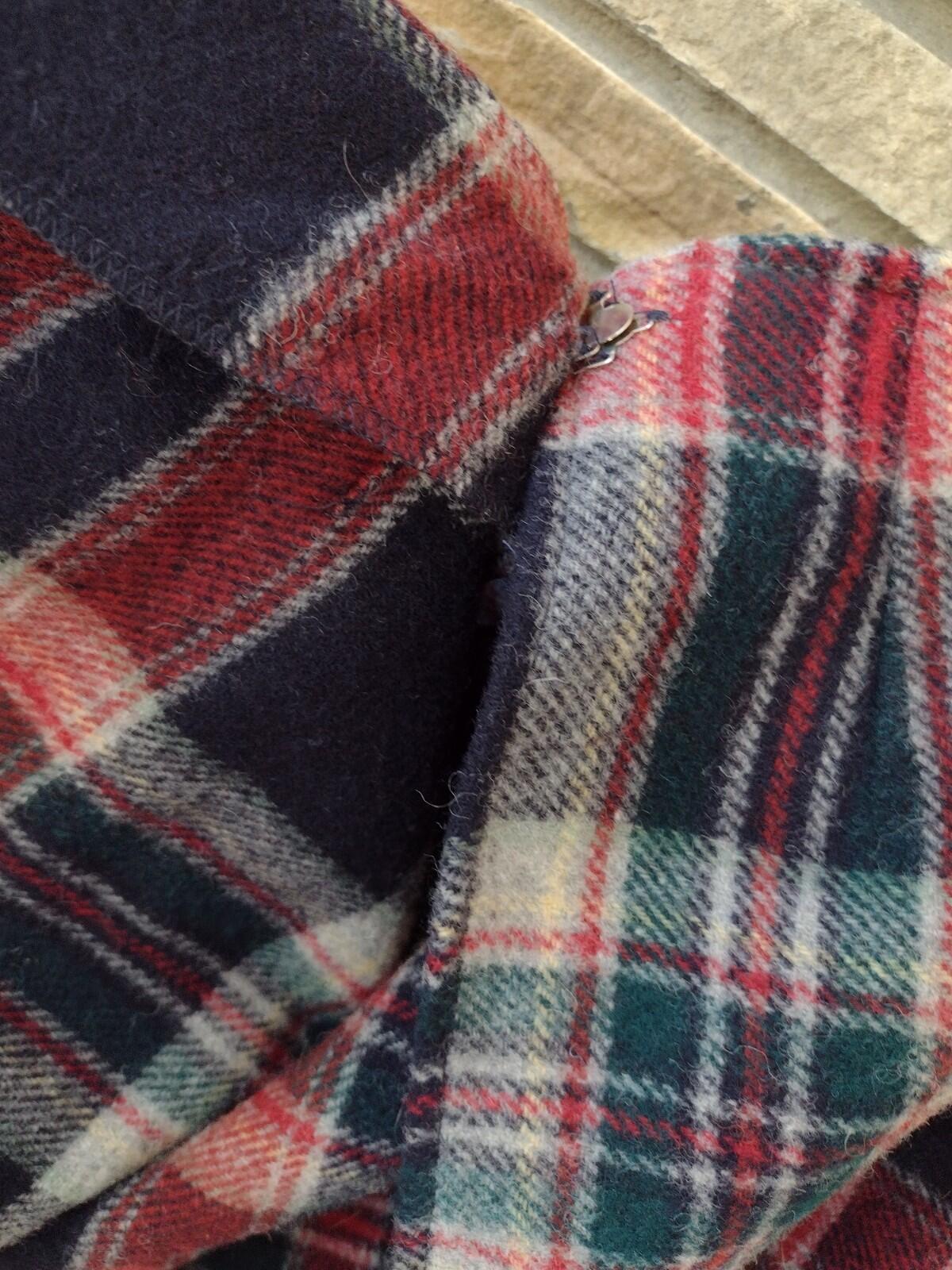 VTG 90s Eddie Bauer USA Wool Plaid Wrap Skirt Women’s Tall 20 Fringe