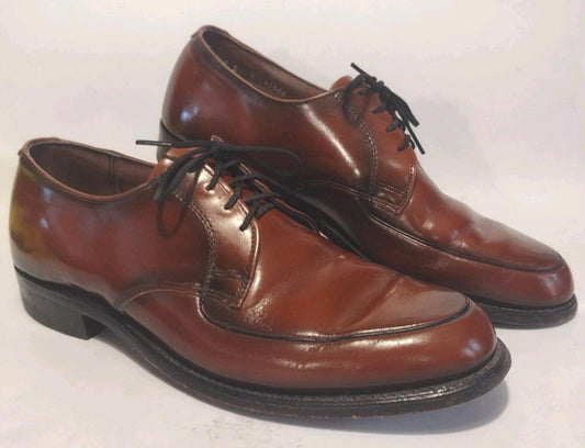 Vintage 60s Men's Dress Shoes 8D Arch Lift Biltrite Heel Leather Sole USA