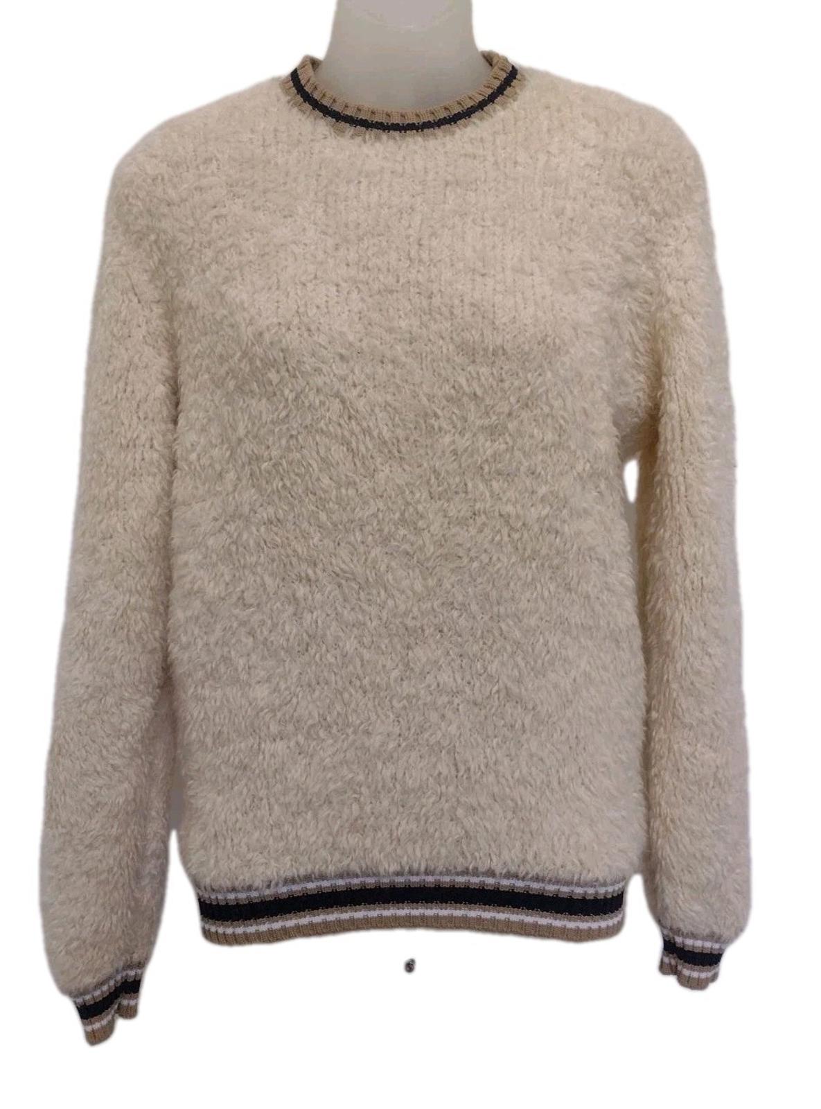 Tommy Hilfiger Italian Yarn Pilca Teddy Furry Sweater Creamy Colour Size S