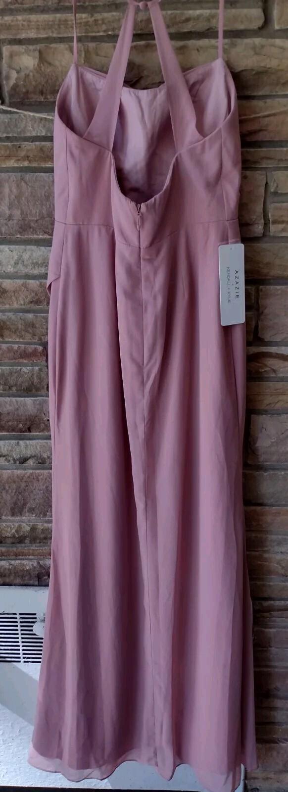 AZAZIE KENDALL And KYLIE Cowl Dusty Rose Chiffon Mermaid Dress  A4 New