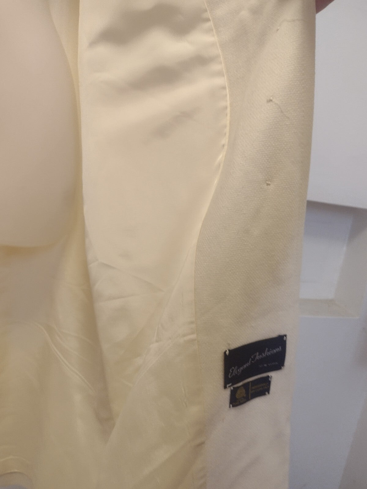 Vintage 60s 100% Wool Swing Coat Ivory A-Line Long Jacket Mid Century Old Money