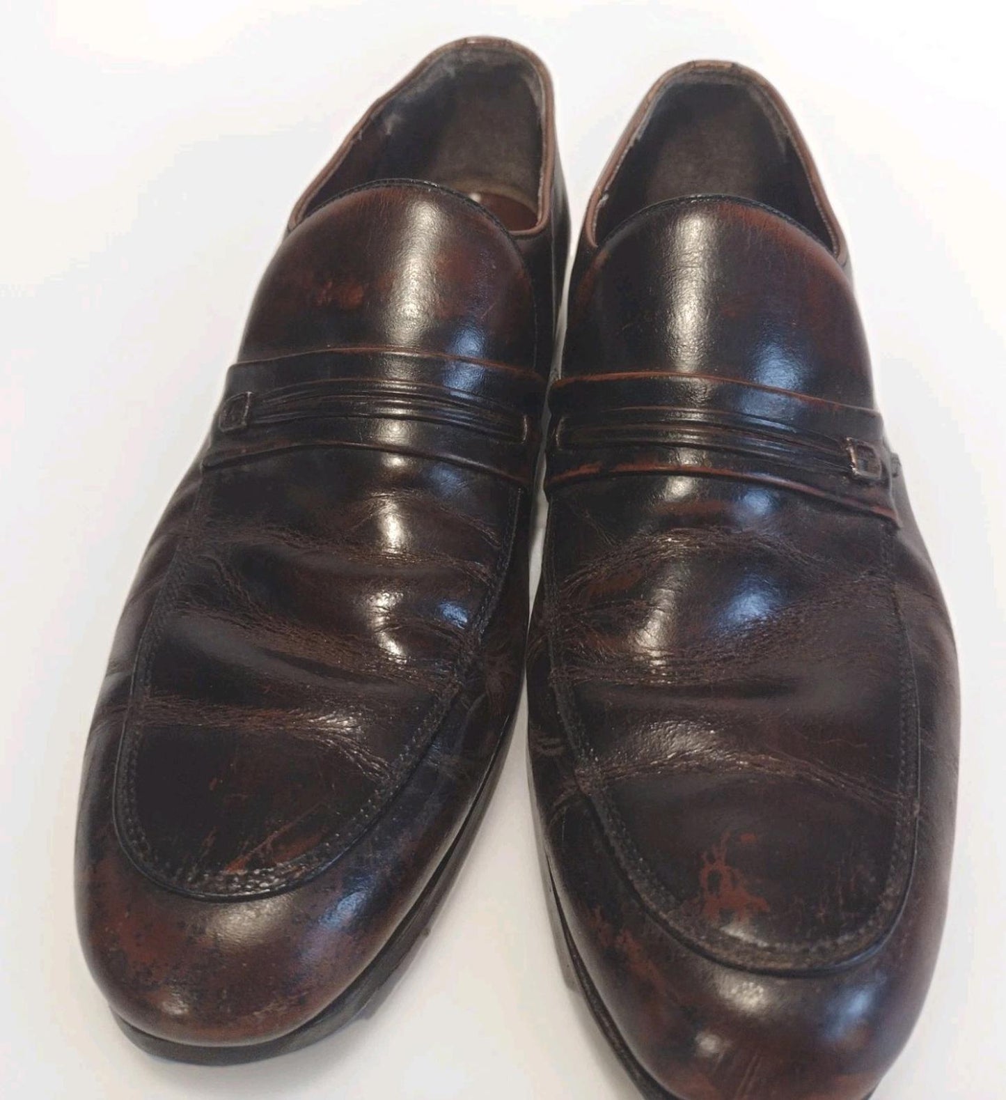 Vintage Men's Dress Shoes 10C Union Made + Totes Overshoes USA MAGIC Sole
