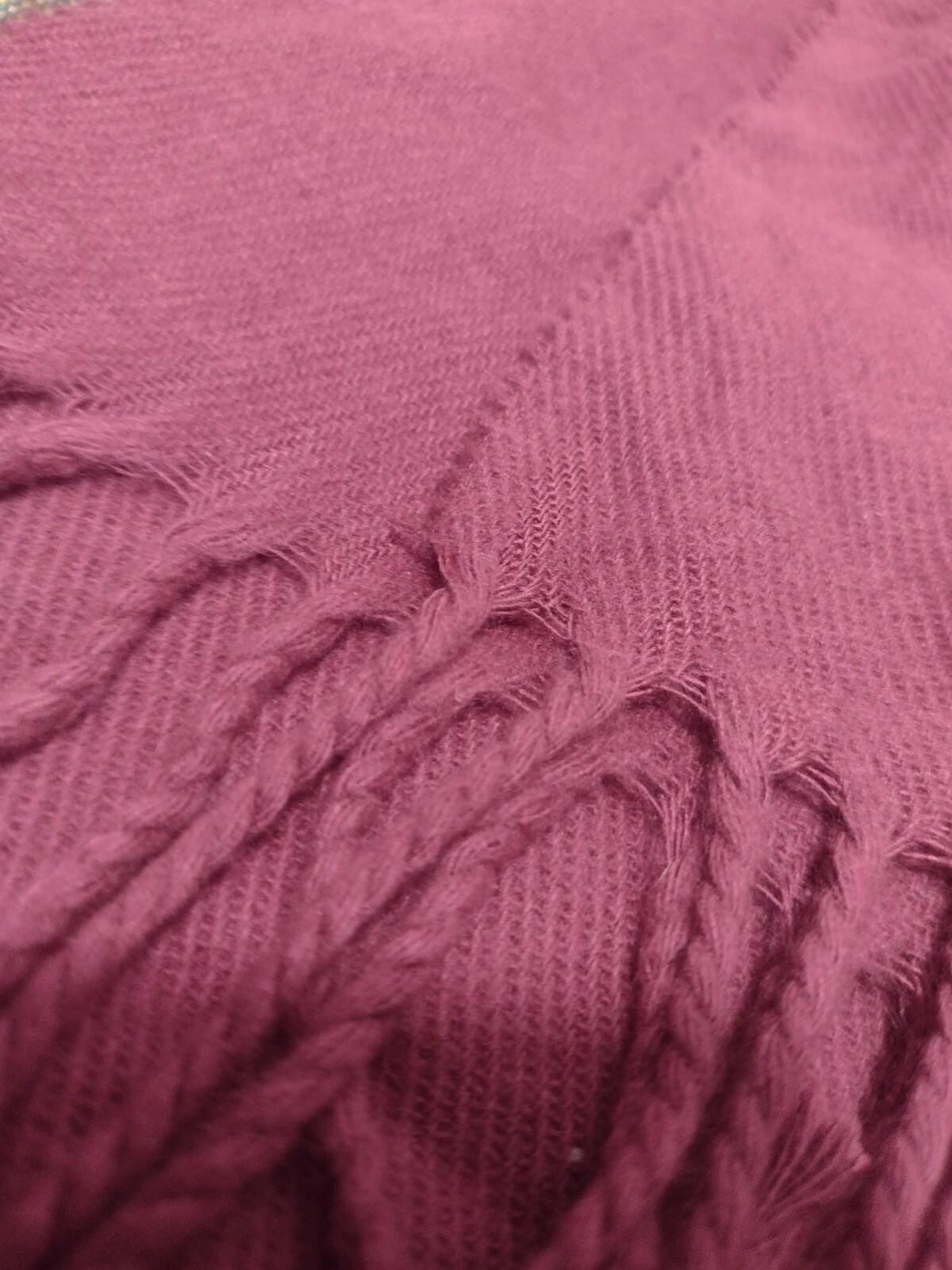 Lot Of 3 Scarves Scarf Lot Multicolor Stripe, Solid Fuchsia & Multicolor Knit